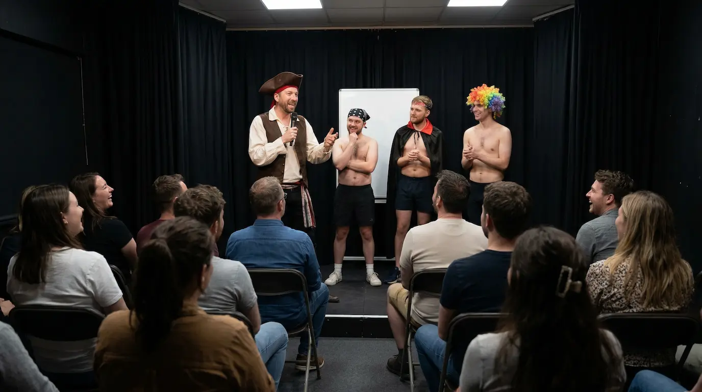 Joshua presenteren op een event of teambuilding uitje